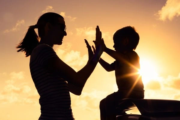 Image of happy mother and child after resolving child arrangements Shrewsbury